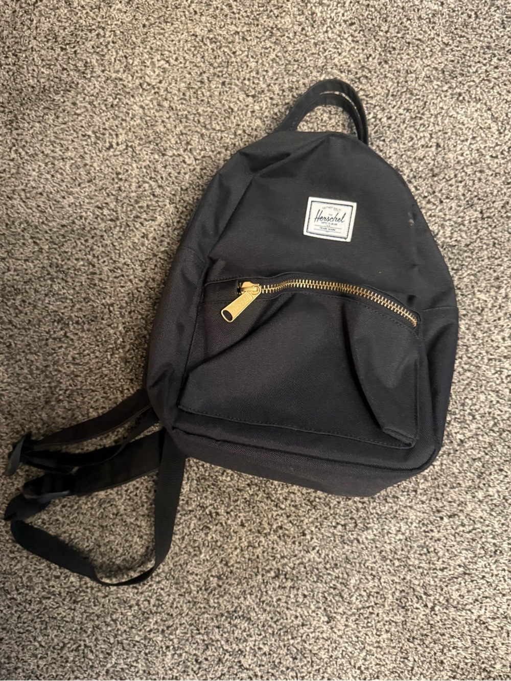 Herschel Supply Company Black Backpack with Gold Zipper